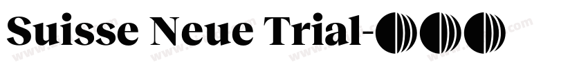 Suisse Neue Trial字体转换